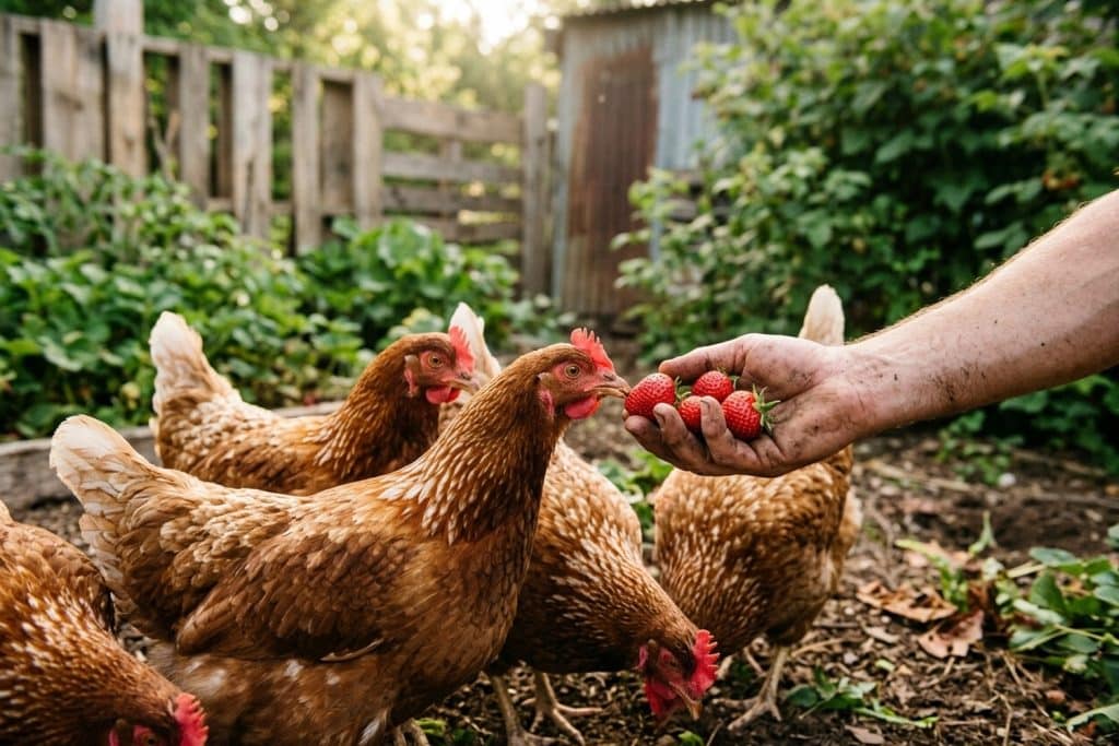 fraises poule