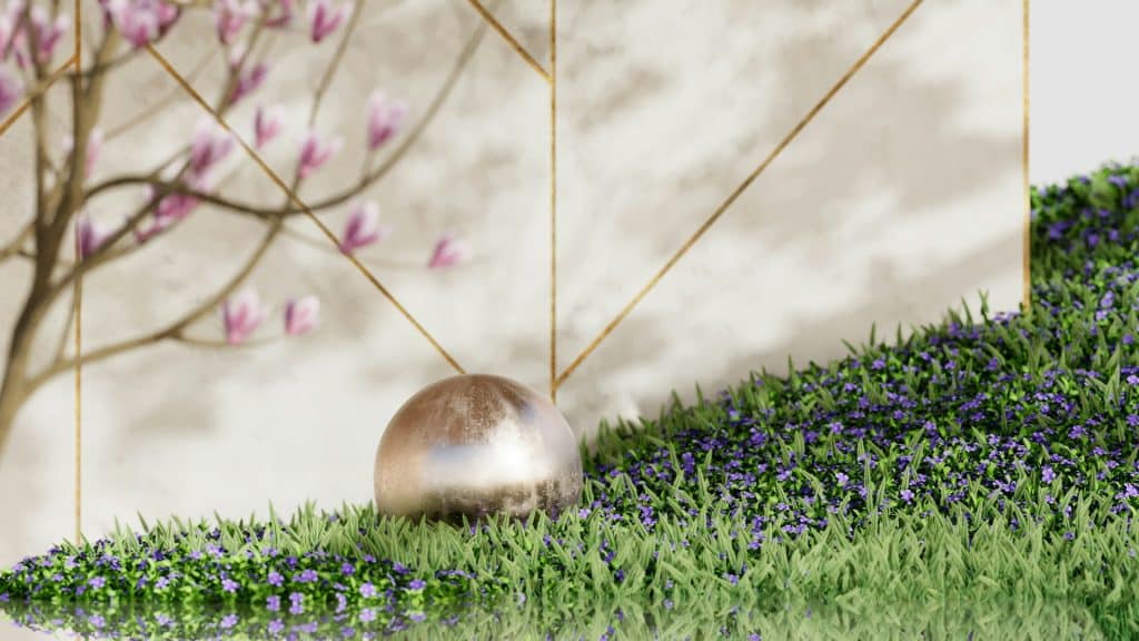 boule décorative jardin